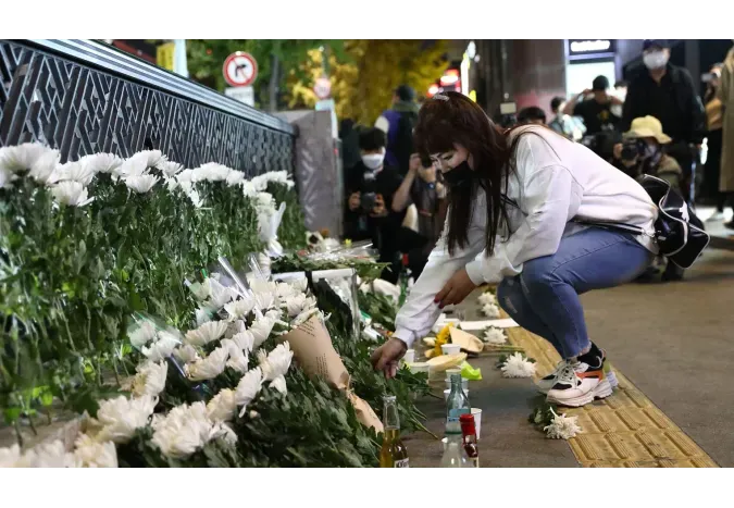 Место трагедии в Сеуле