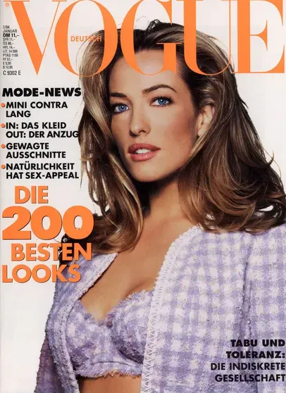 Татьяна Патиц на обложке Vogue (Германия), январь 1994 года