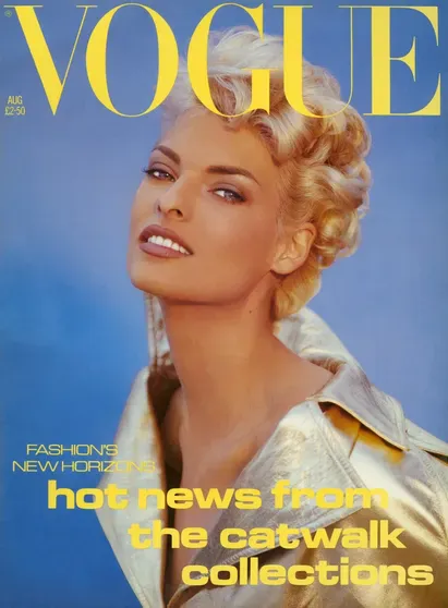Линда Евангелиста на обложке Vogue (Великобритания), август 1991 года