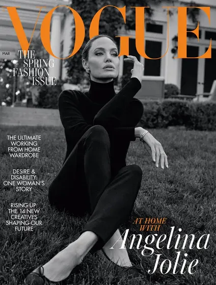 Анджелина Джоли на обложке Vogue (Великобритания), март 2021