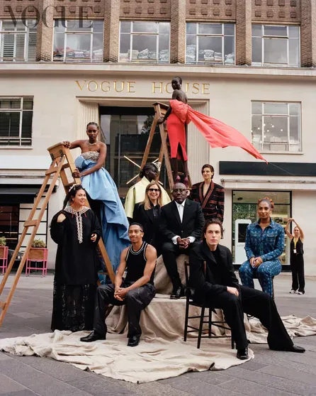 Эдвард Эннинфул с модельерами Симоной Роча, Солом Нэшем, Марко Капальдо из 16Arlington и Прией Ахлувалиа для Vogue