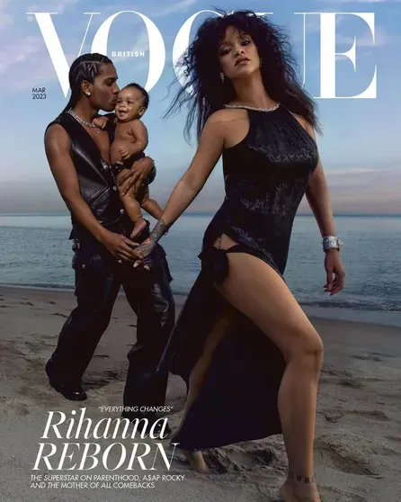 Рианна и A$AP Rocky с сыном на обложке Vogue