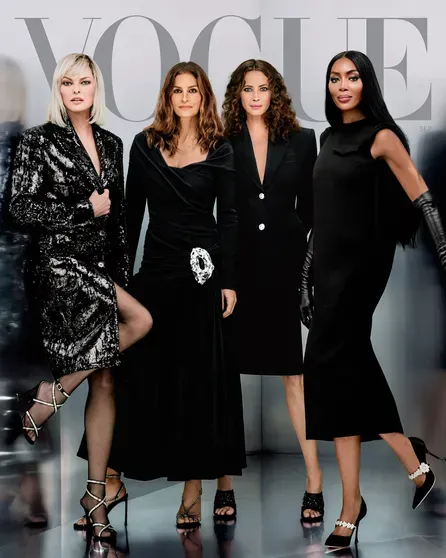 Синди Кроуфорд, Наоми Кэмпбелл, Линда Евангелиста, Кристи Тарлингтон для Vogue, сентябрь 2023 года