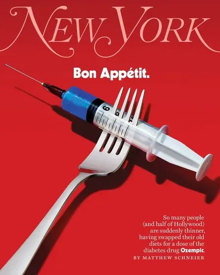 Обложка журнала New York Magazine, посвященная тренду на похудение с помощью "Оземпика"