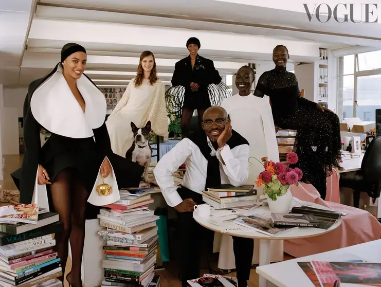 Эдвард Эннинфул и модели для Vogue