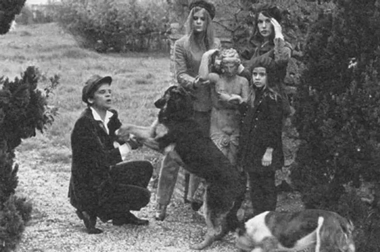 Клаус Кински с дочерьми Полой и Настасьей и второй супругой Бригиттой