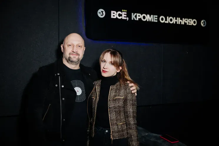 Гоша Куценко с дочерью на презентации нового телесезона ТВ-3